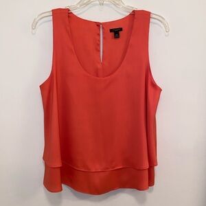 Ann Taylor Sleeveless Orange Blouse